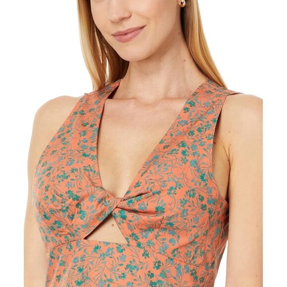 Madewell Stephanie Twist-Front Boho Vibe Midi Dress in Floral Print NWT NEW $138 - Picture 5 of 6